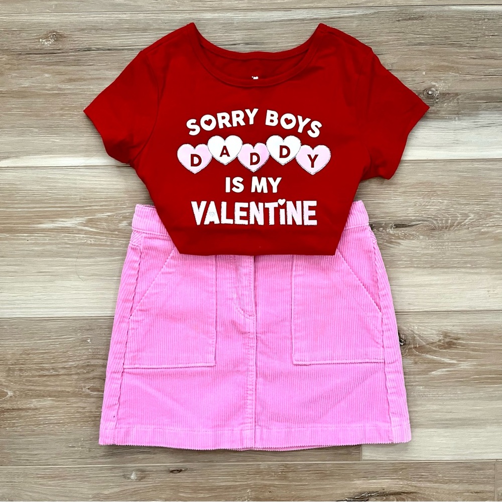 Girl’s Valentine’s Day Red tee